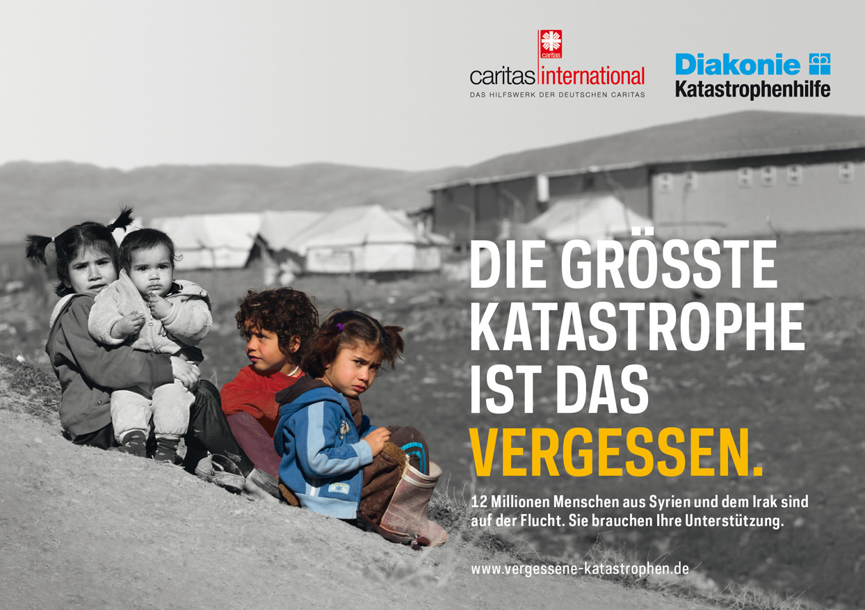 Plakataktion der Diakonie Katastrophenhilfe, Juni 2015
